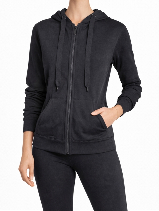 Michael Kors Sweaters - Michael Kors Black Zip Up Hoodie XS NWT Lightweight Knit Jacket